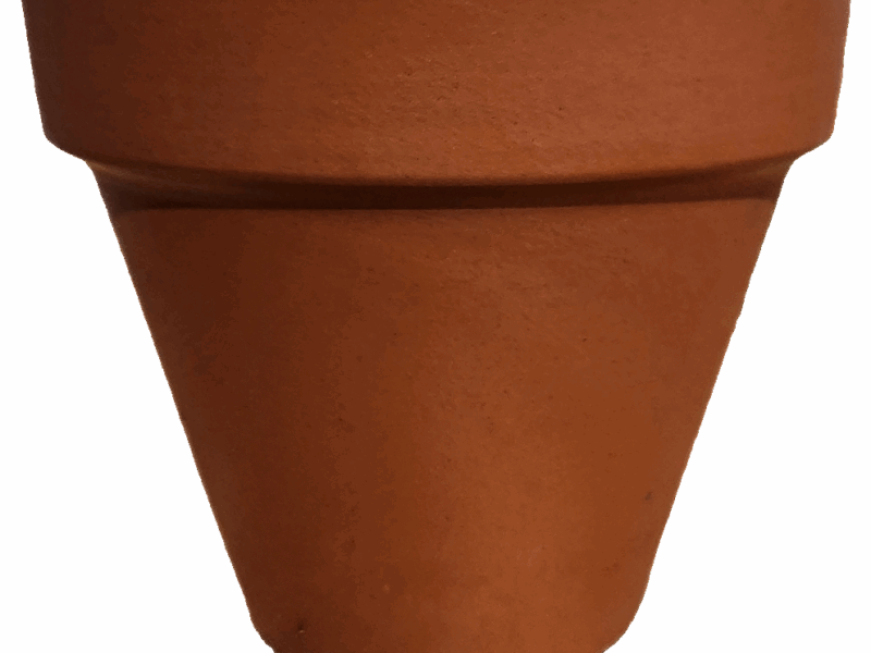 Maceta arcilla con borde